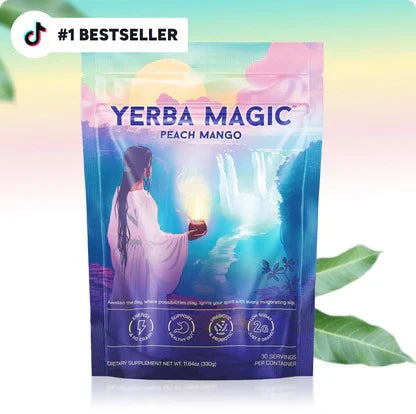 Yerba Magic – Yerba Mate Tea Instant Powder Super Drink with Nootropics, Prebiotics & Probiotics – Clean Energy, Mental Clarity & Gut Wellness | Low Sugar, Natural Caffeine