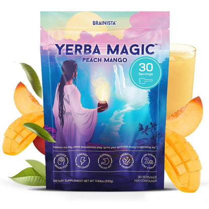 Yerba Magic – Yerba Mate Tea Instant Powder Super Drink with Nootropics, Prebiotics & Probiotics – Clean Energy, Mental Clarity & Gut Wellness | Low Sugar, Natural Caffeine